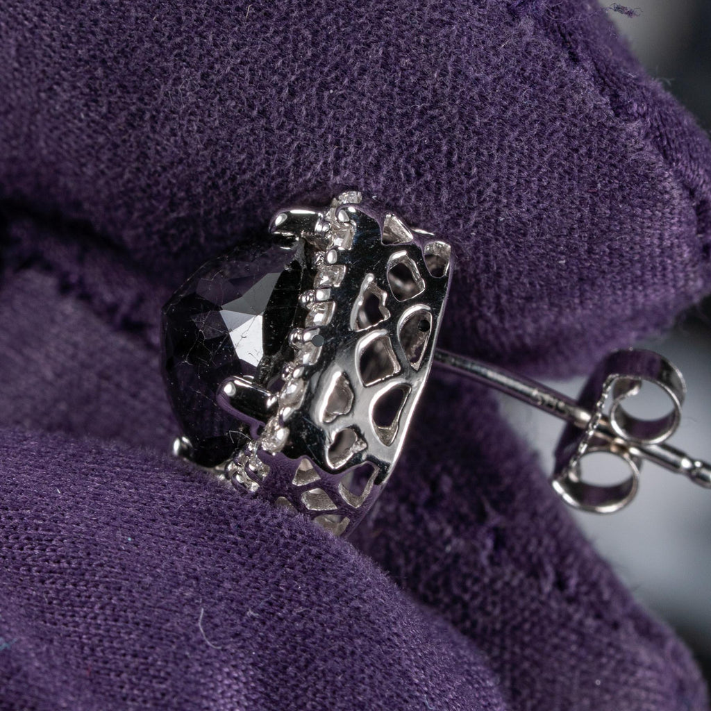 N/A 14K 5.00 CTW Black Diamond Earrings